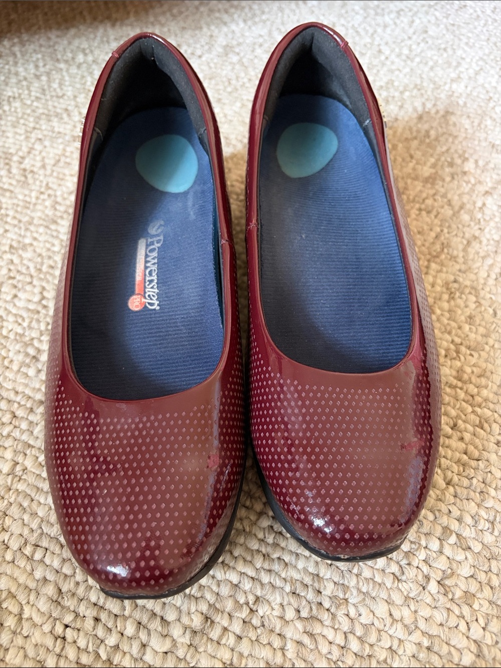 MBT HARPER rOCKER bOTTOM Women's Burgundy Patent Ballet Flats - Picture 2 of 7
